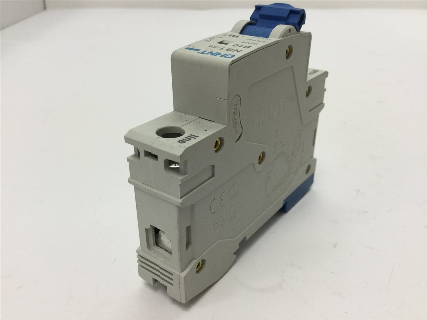 Used Lot of 2 CHINT NB1-63 B10 Circuit Breakers, 1-Pole, Rating: 10A 277VAC 110VDC