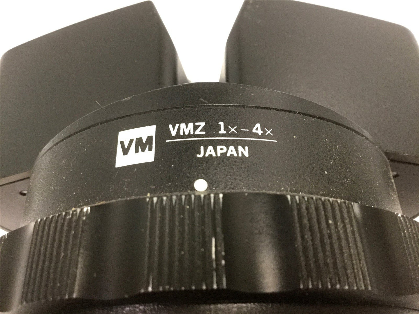 Used Olympus 251014 VMZ Stereozoom Microscope Head Mag: 1x-4x GWH10x23 & Nikon 10x/21