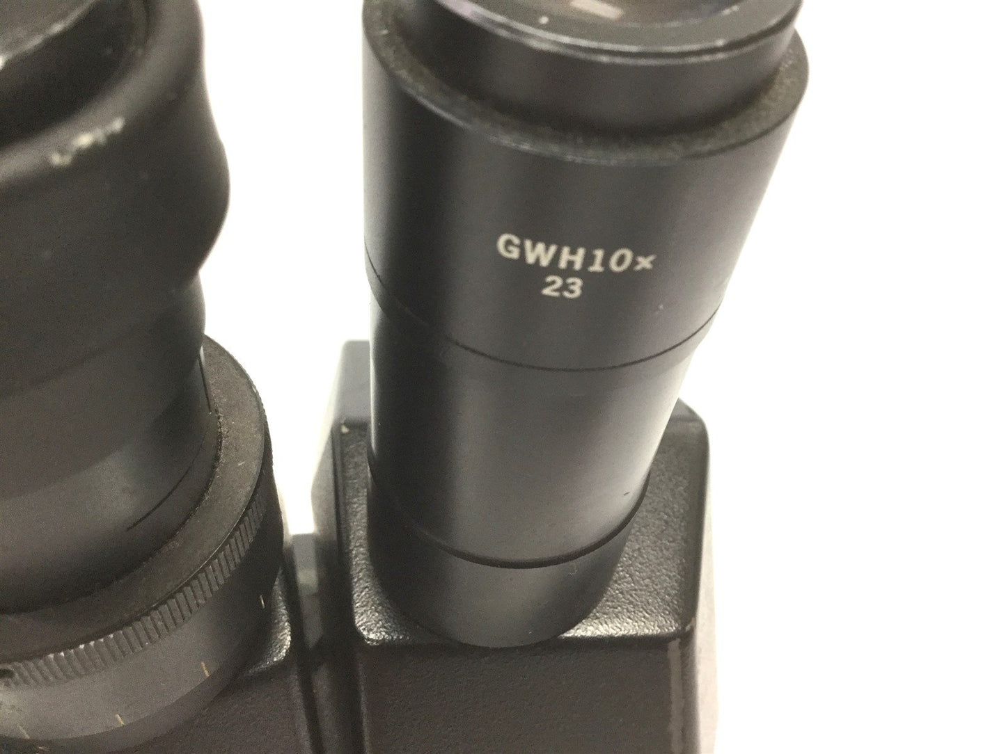 Used Olympus 251014 VMZ Stereozoom Microscope Head Mag: 1x-4x GWH10x23 & Nikon 10x/21