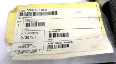 New Kawasaki Robotics 50975-1850 S2 Wiring Harness, 4x 15-Pin D-Sub to 64-Pin Header