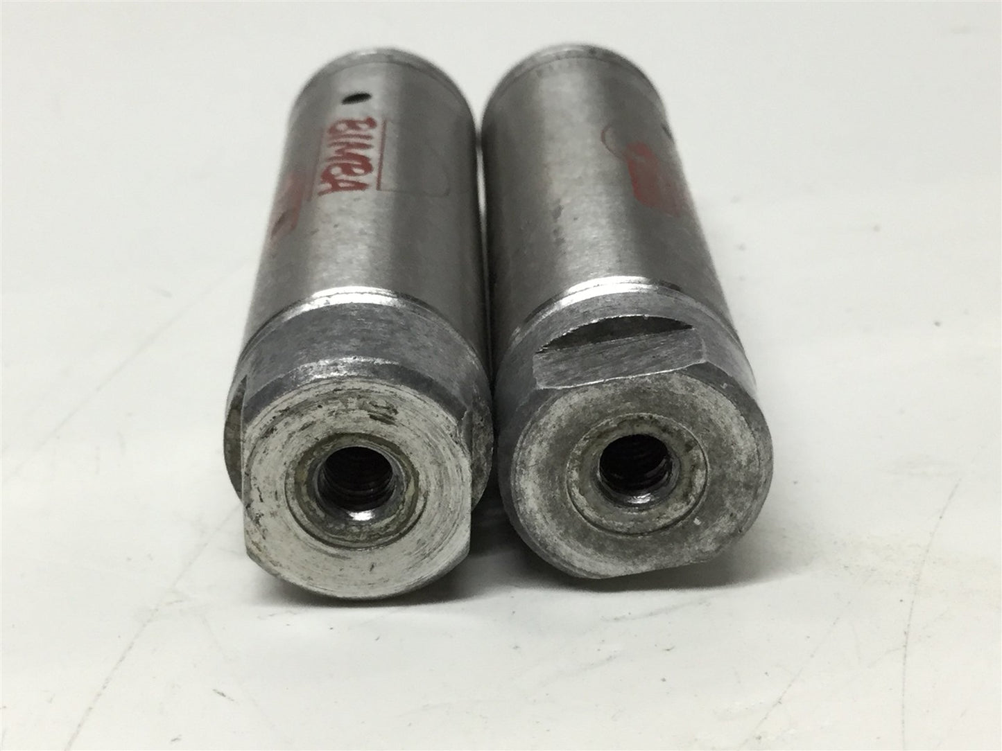 Used Lot of 2 Bimba 020.5 Pneumatic Cylinder, 9/16" Bore, 1/2" Stroke, 10-32 Port