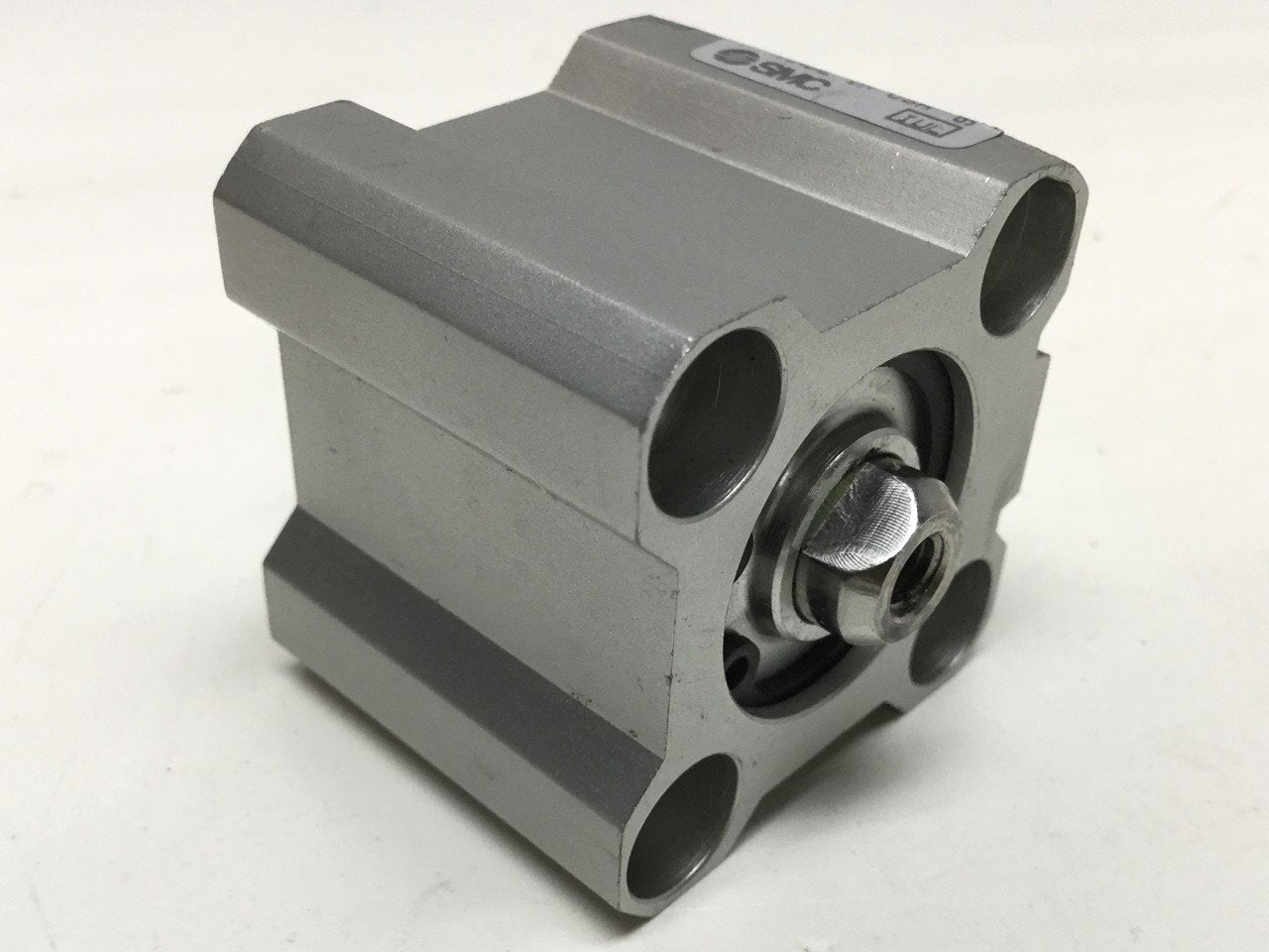 Used SMC NCQ2WB20-5D Compact Air Cylinder, Double Rod, 20mm Bore, 5mm Stroke, 145 psi