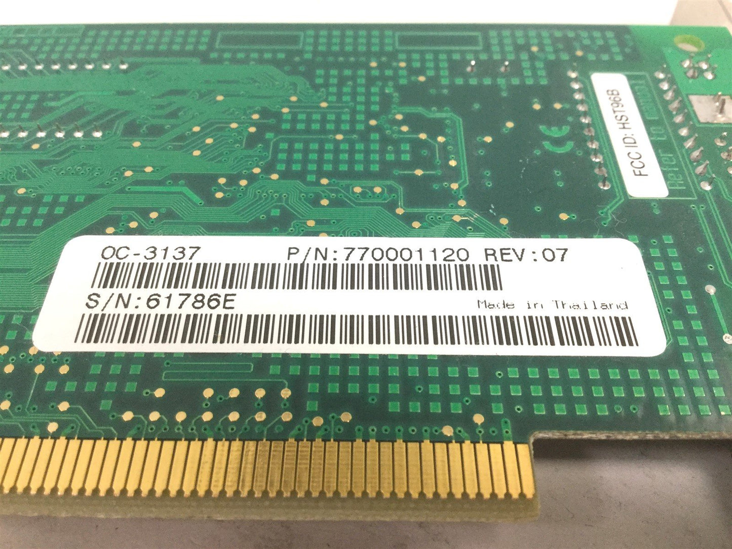 Used Olicom 77001120 Rev 7, Network Card, PCB No: 121, PCI Adapter 200121100