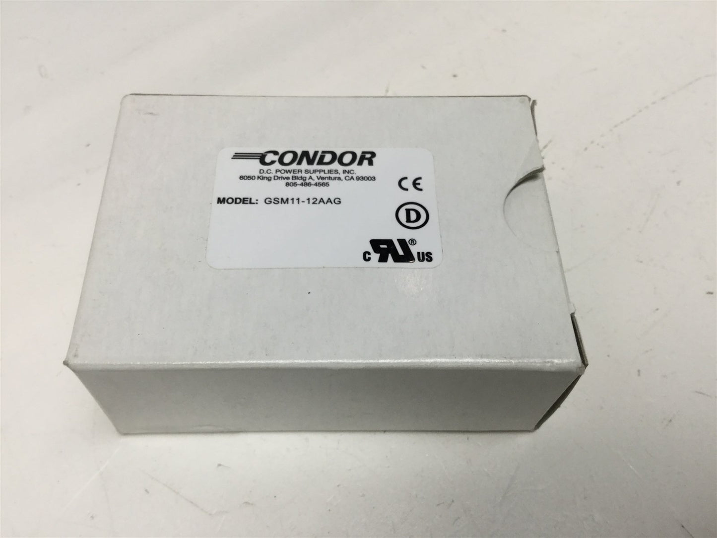 New Condor GSM11-12AAG Mini Universal Input Power Supply, Medical Series, 11W, 12VDC