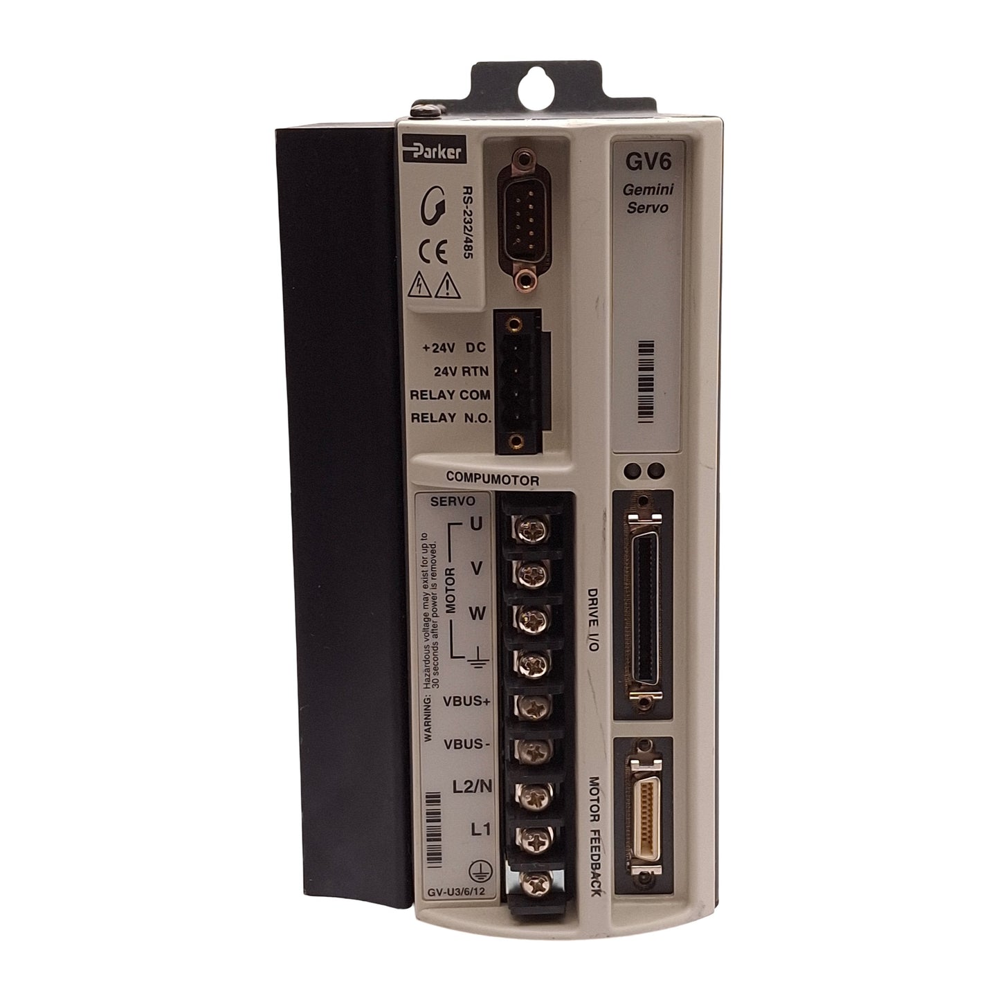 Used Parker GV6-U6E Gemini Servo Drive, Feedback: Encoder, Input: 120/240VAC 1.8kW