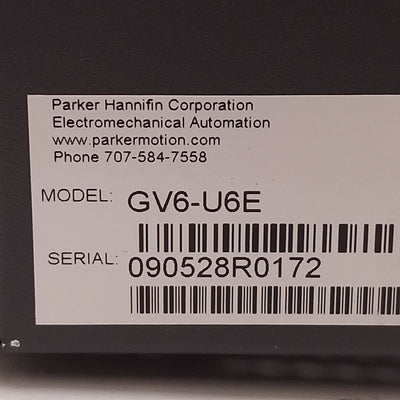 Used Parker GV6-U6E Gemini Servo Drive, Feedback: Encoder, Input: 120/240VAC 1.8kW