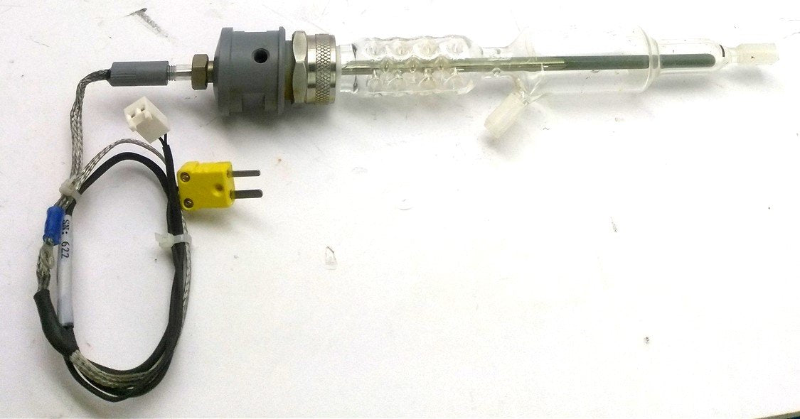 Used Distillation Chamber L 7¾ x D 1¼" ¼-28 Thread 24V 40W Heater Type K Thermocouple