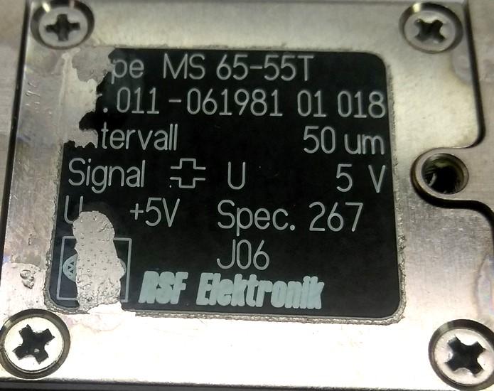 Used RSF Elektronik MS 65-55T Linear Encoder 15-Pin Mini D-Sub 50um 5V 93 x 30 x 13mm