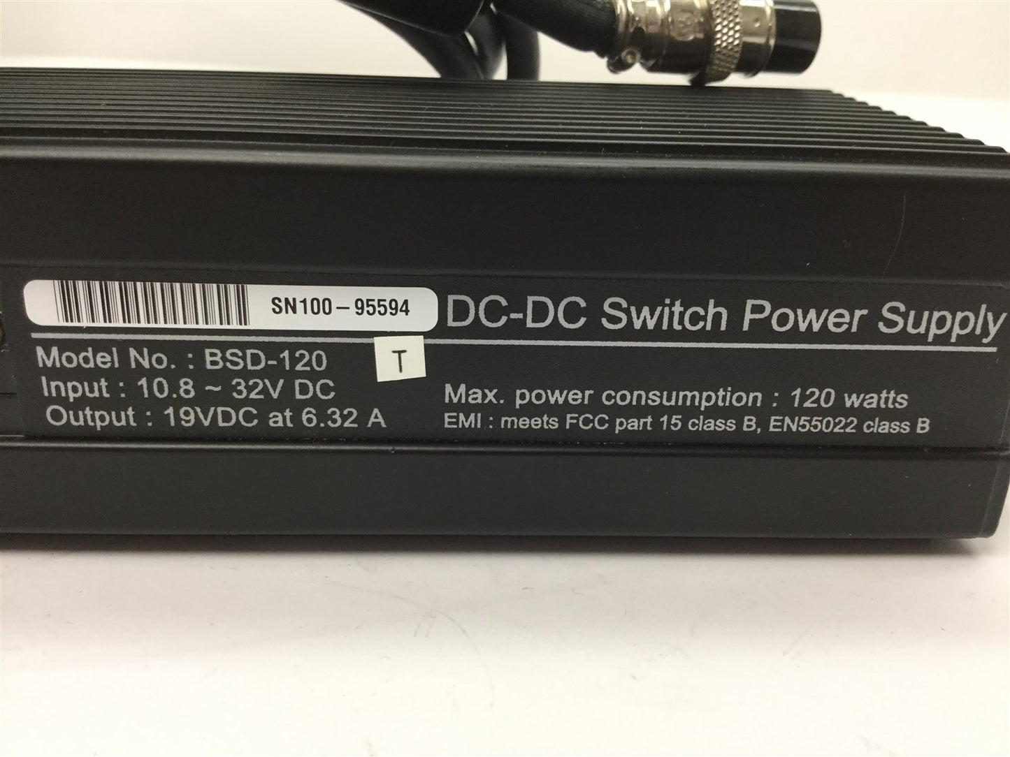 Used DC-DC Switch Power Supply, Input: 10.8~32VDC, Output: 19VDC at 6.32A, 120W Max