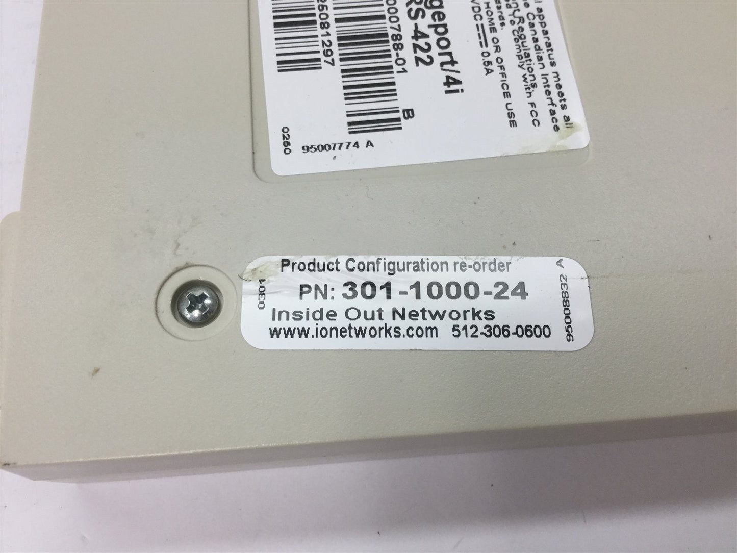 Used Inside Out Networks 301-1000-24 Edgeport/4i USB Converter, USB to 4x RS-422 DB-9