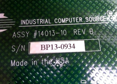 Used ICS 14013-10 Industrial Computer Backplane AT PSU, 1x PICMG 1.0, 10x ISA, 2x PCI