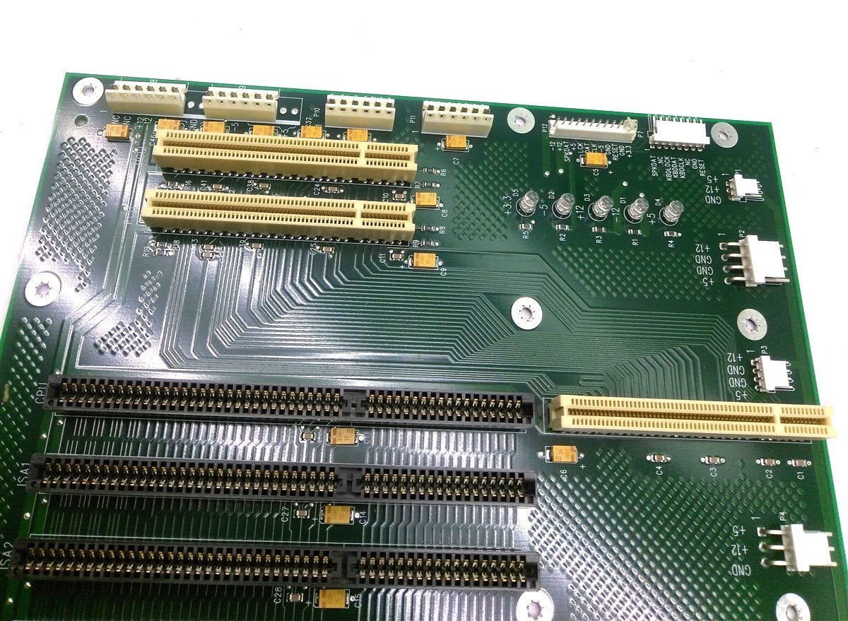 Used ICS 14013-10 Industrial Computer Backplane AT PSU, 1x PICMG 1.0, 10x ISA, 2x PCI