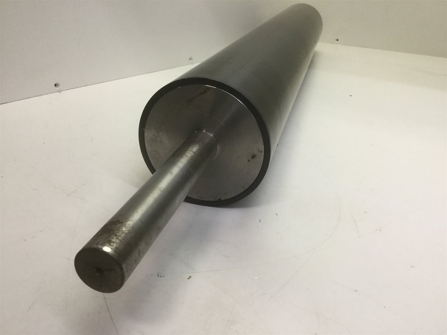 Used Custom Platen Roller Conveyor Aluminum Drum 4-1/4" x 30" x 1"Ø Steel Shaft 42"OA