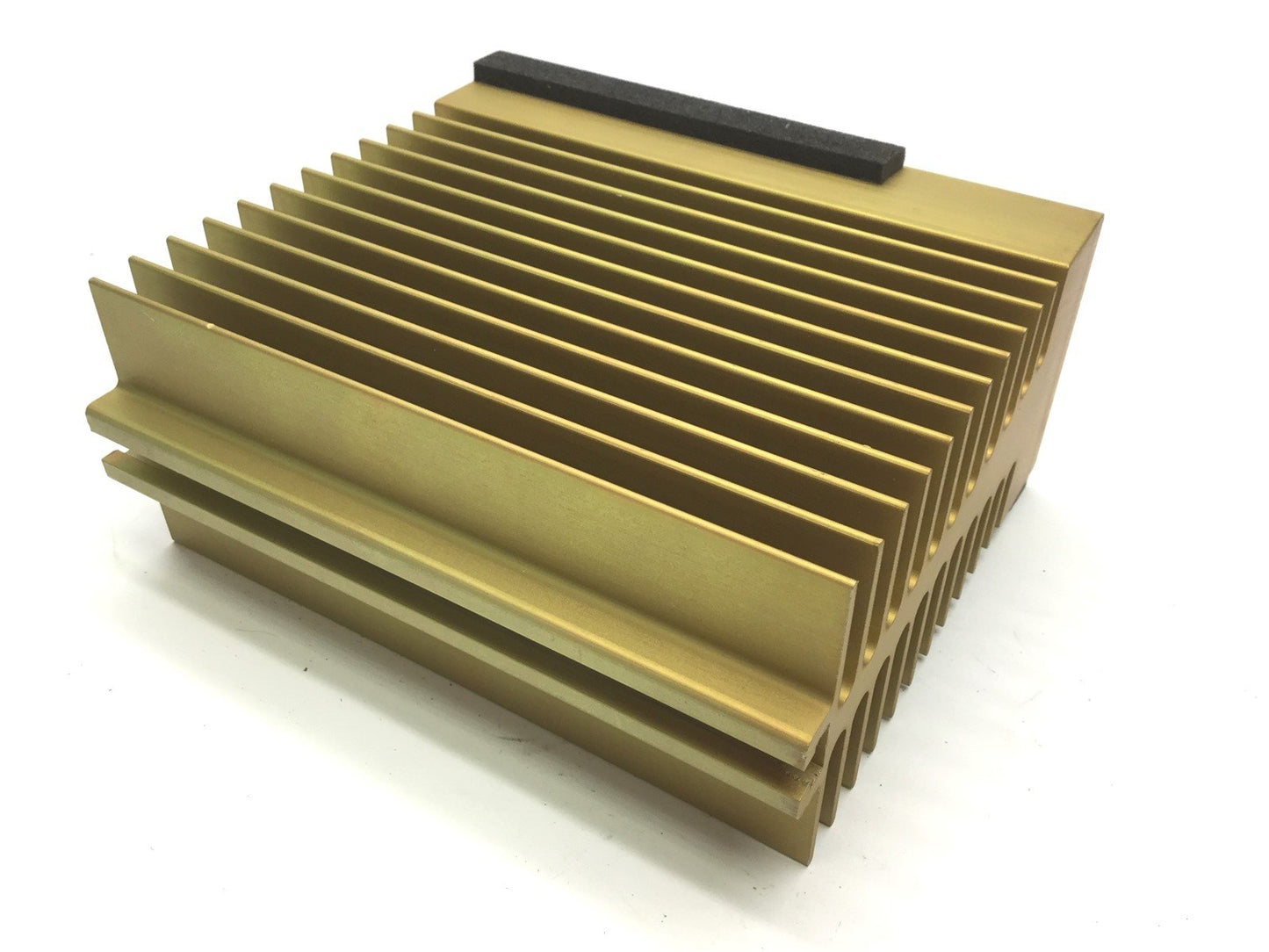 Used Lot of 2 Aluminum Semiconductor Style Heat Sinks, Finns: 22, 6" x 5" x 2.5"