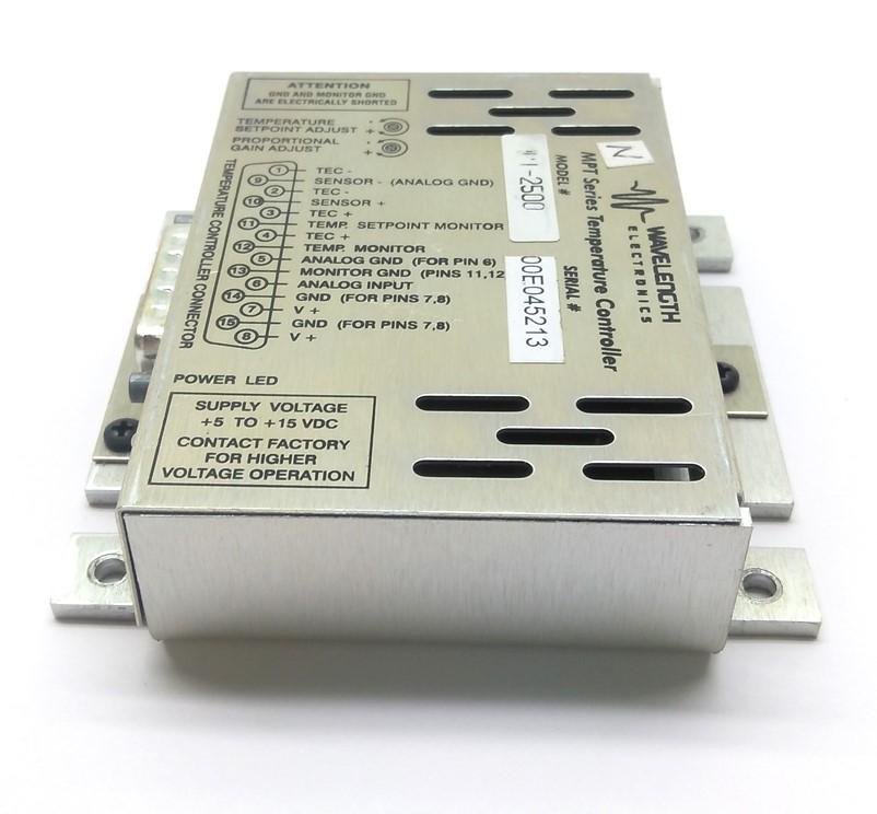Used Wavelength Electronics MPT-2500 Temperature Controller -99 - 150? Range 5-15VDC