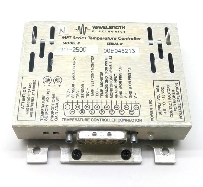 Used Wavelength Electronics MPT-2500 Temperature Controller -99 - 150? Range 5-15VDC