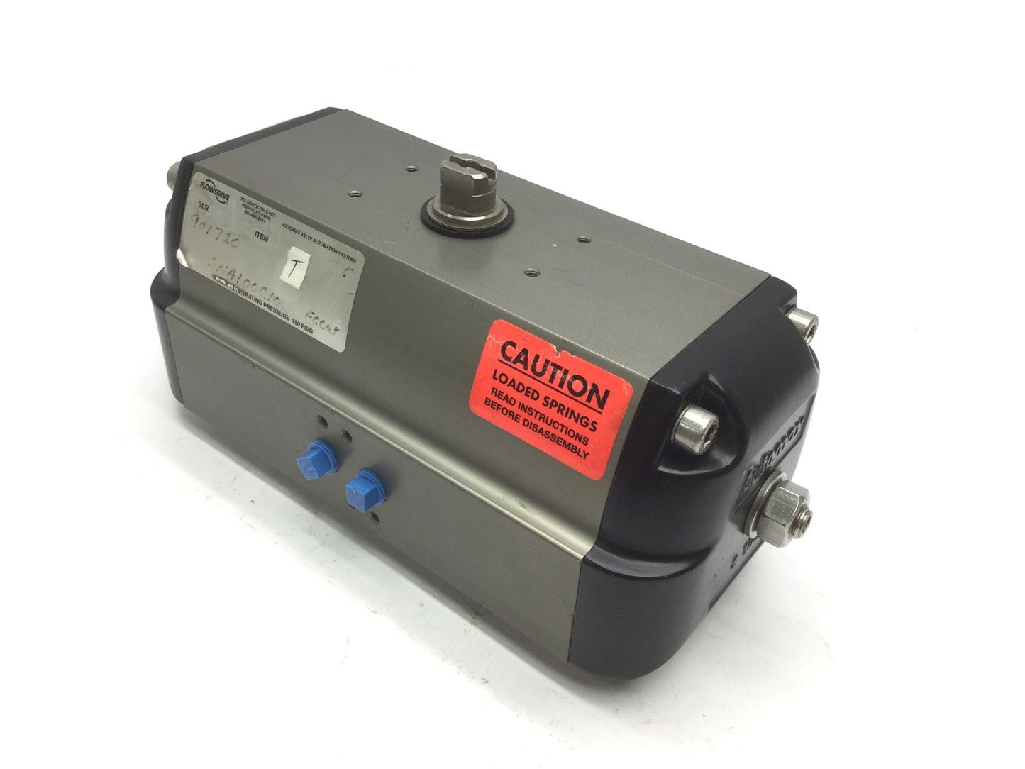 Used Automax SNA100C10 Rack and Pinion Rotary Actuator, Ports: 1/4 NPT, Max: 150 PSIG