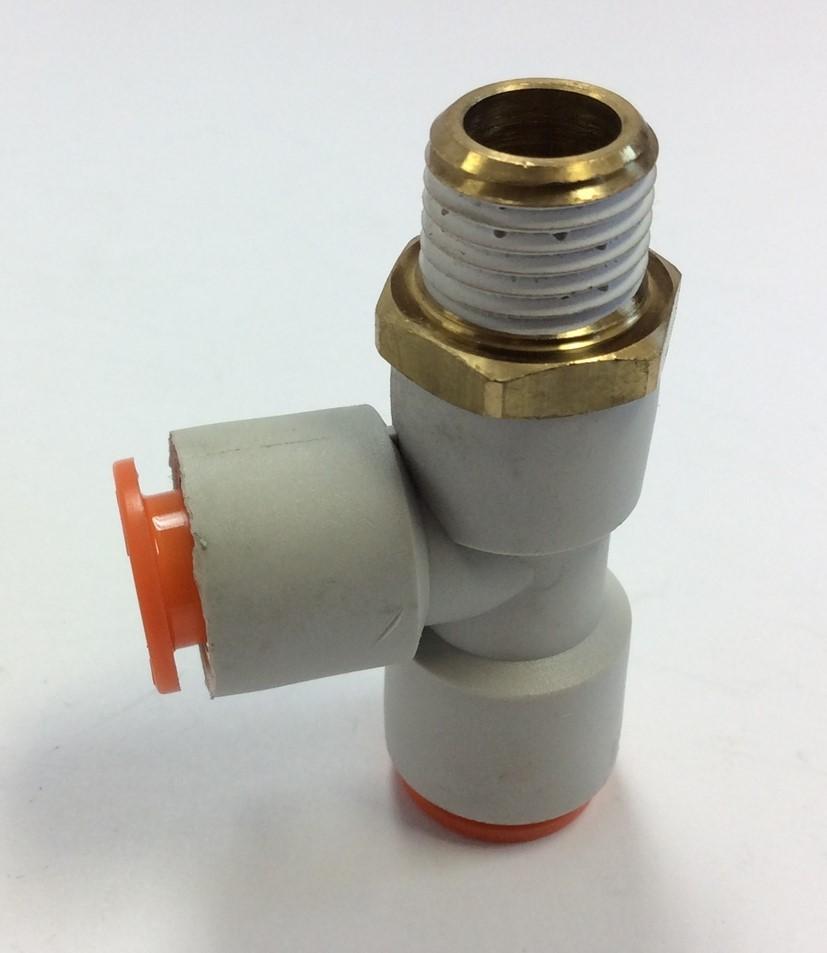 New – Open box Lot of 12 SMC KQ2Y11-35S Pneumatic Male Run Tee Fittings, 1/4" NPT, 3/8" Tubing