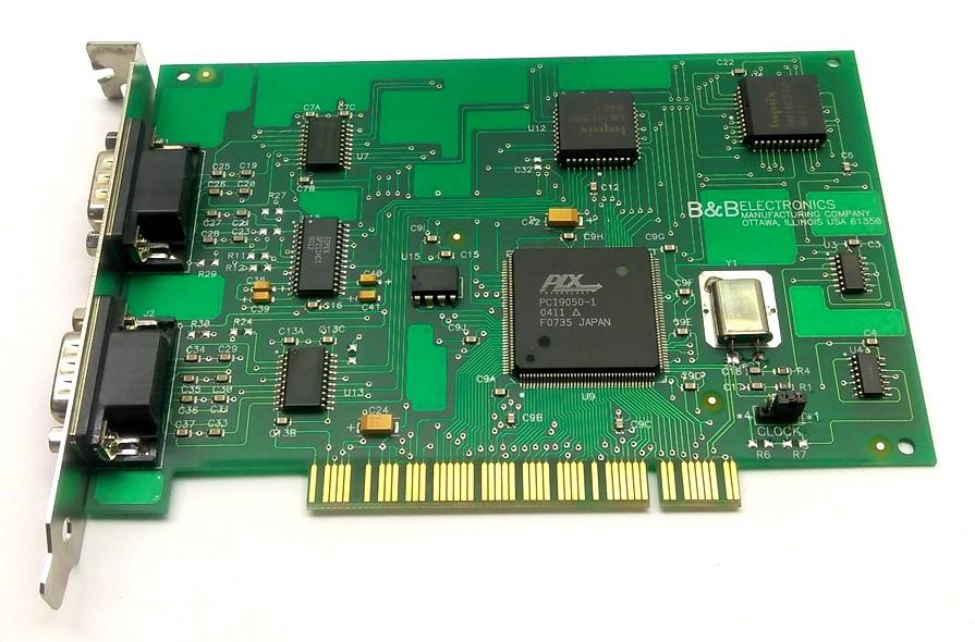 Used B&B Electronics 232PCI2A Serial Communication Card PCI, 2x RS-232 9-Pin D-Sub