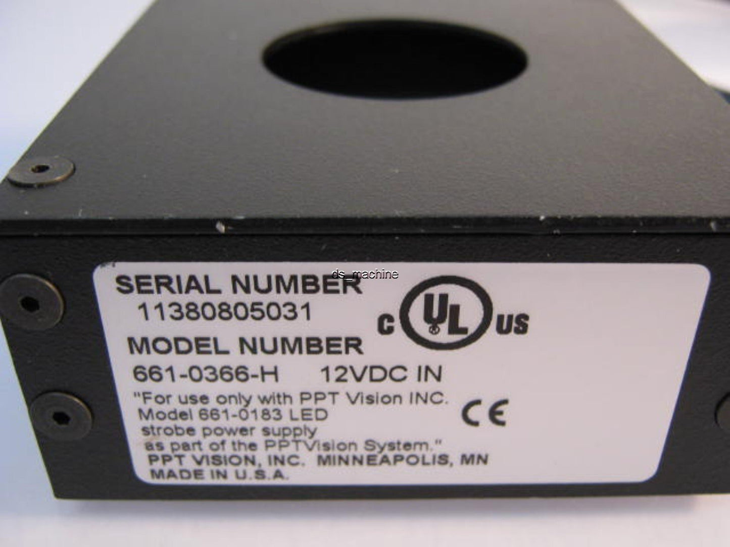 Used PPT Vision 661-0366-H 12VDC Remote LED Light Head