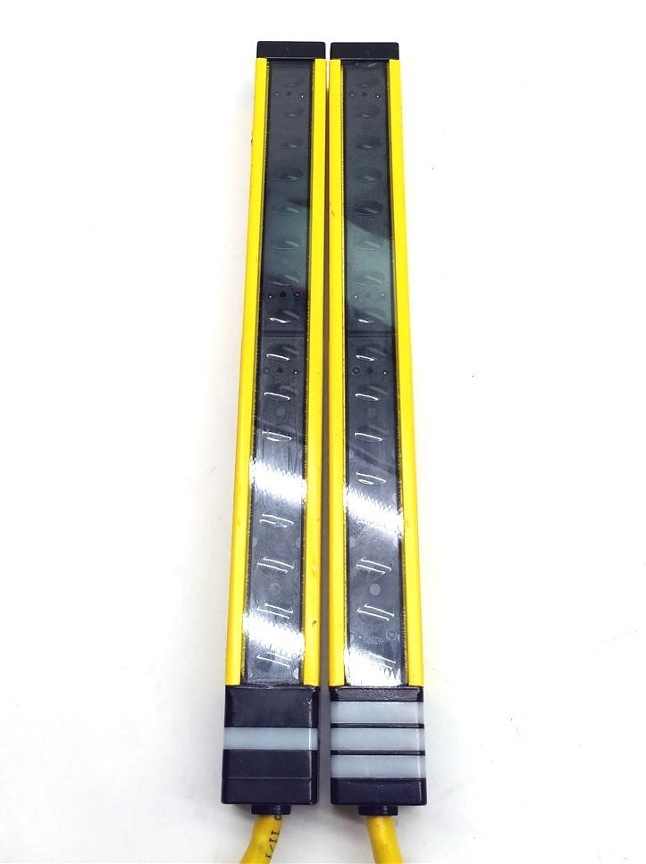 Used Banner USR824YP2 & USE824YP2 Micro-Screen Light Curtain, 8" Screen, 30' Range