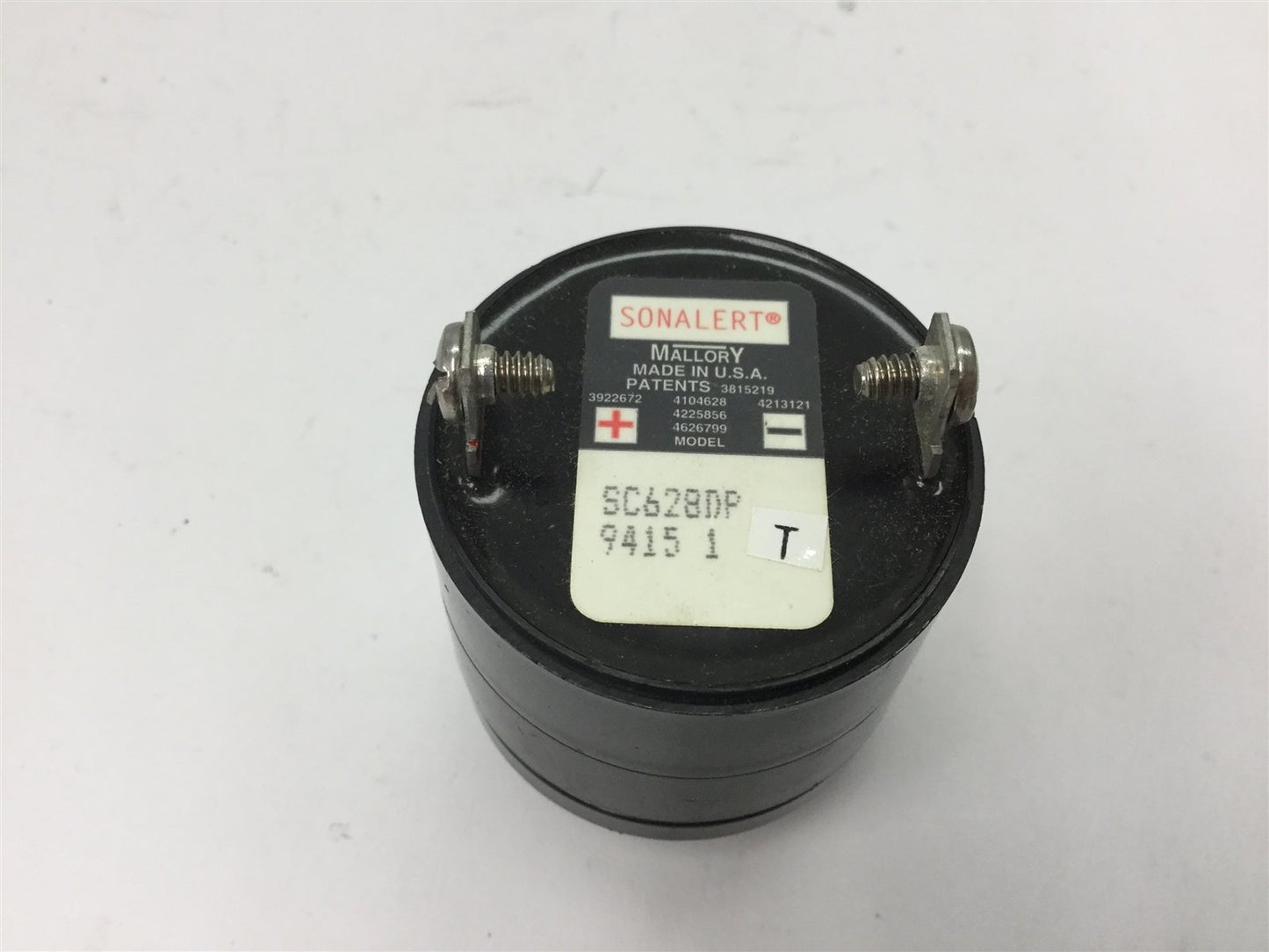 Used Sonalert SC628DP Buzzer Alarm, Frequency: 1.9kHz, Supply: 6-28VDC 6-23mA