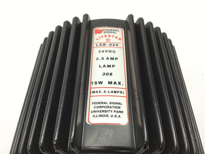 Used Federal Signal LSB-024 Litestak Stack Light Base, Voltage: 24VDC, Current: 2.5A