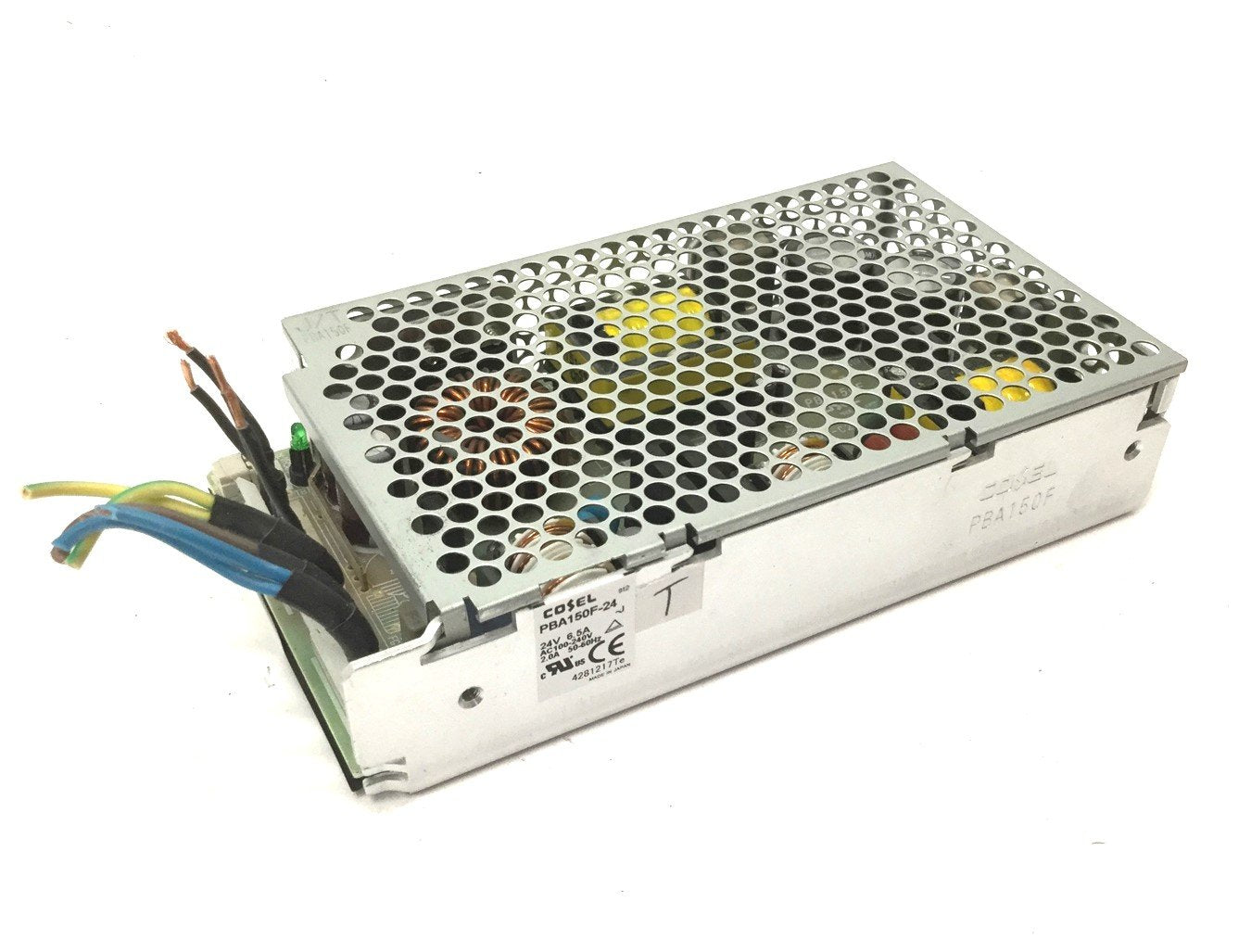 Used Cosel PBA150F-24 Power Supply, Input: 100-240VAC 2A, Output: 24V 6.5A 156W