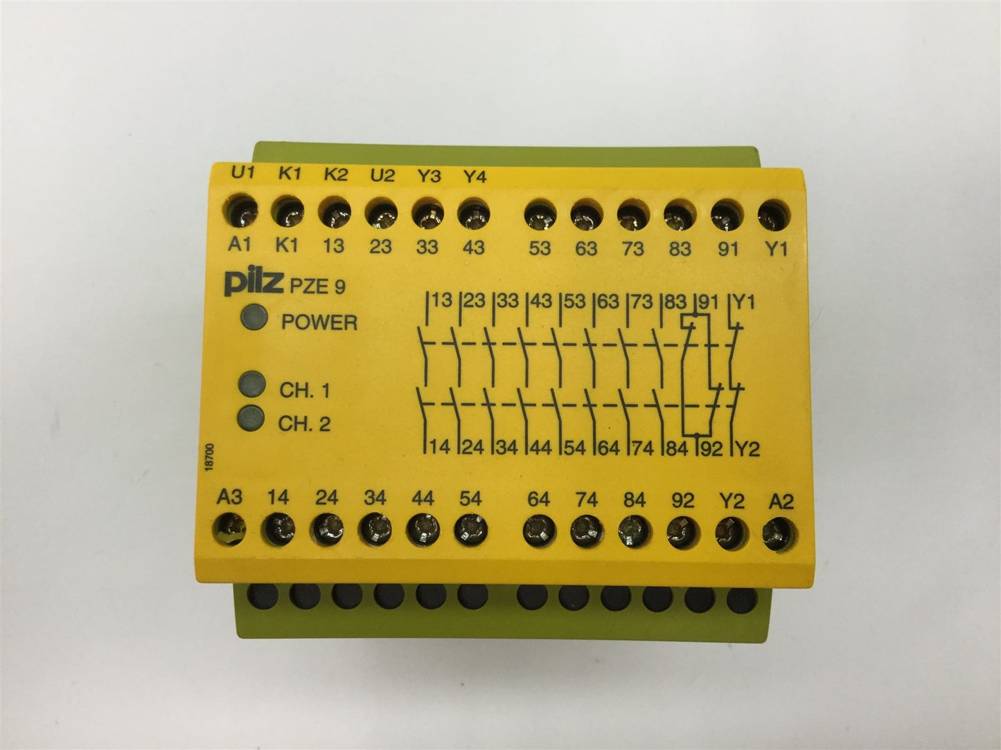 Used Pilz PZE 9 24VDC Safety Relay Expander Module, 8x N/O and 1x N/C Contacts