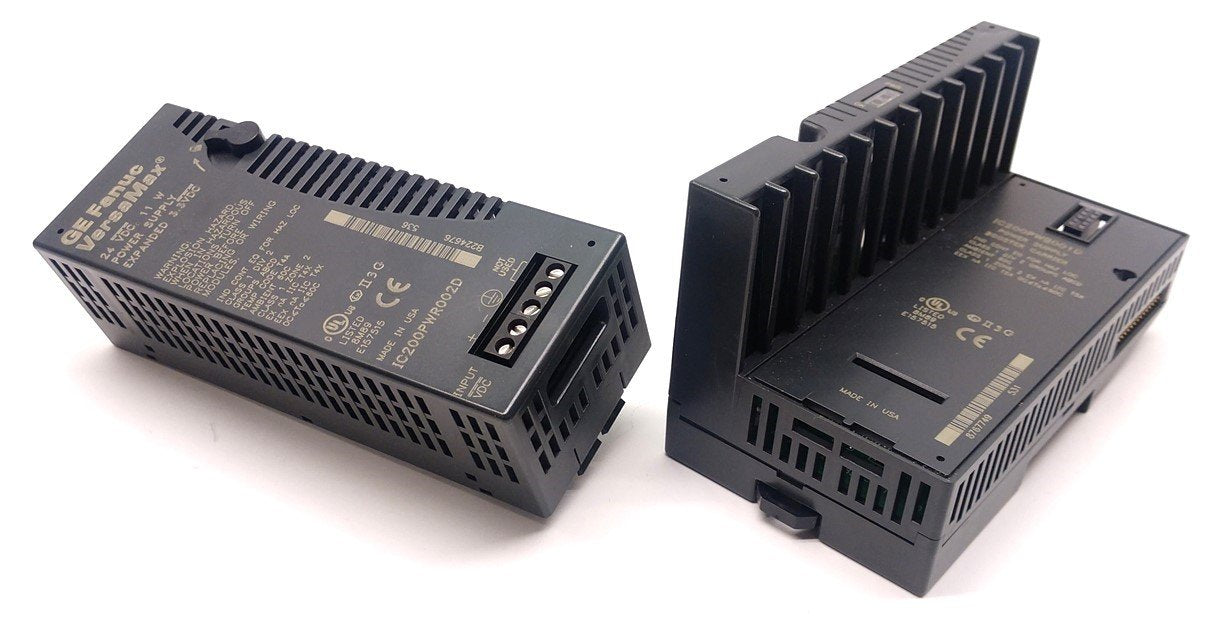 Used GE Fanuc IC200PWR002D VersaMax Power Supply w/ IC200PWB001D Booster Carrier