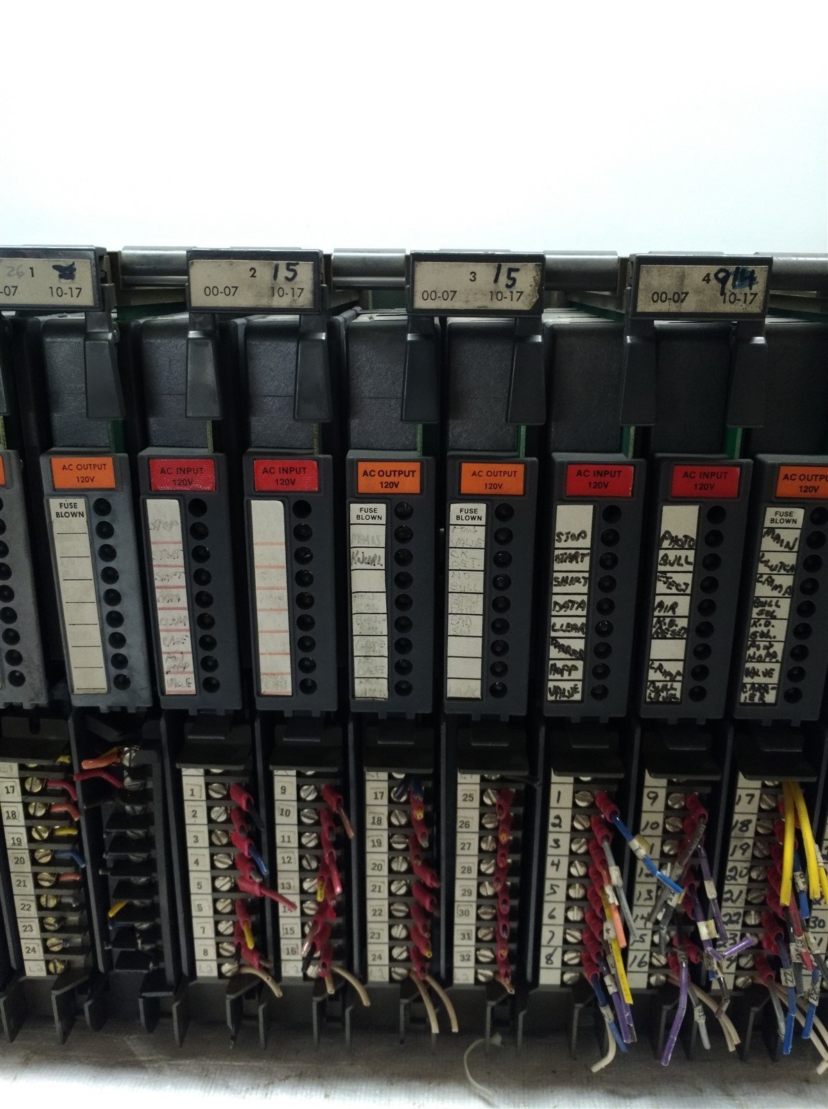 Used Allen Bradley 1771-AD I/O Chassis & Modules 7x 1771-OA 6x 1771-IA PSU PLC-2/15