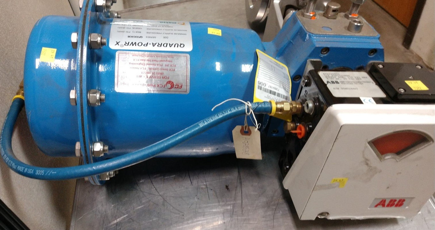 Used Jamesbury Quadra-Power II Valve Actuator w/ABB AV 2320010 I/P Positioner & Valve