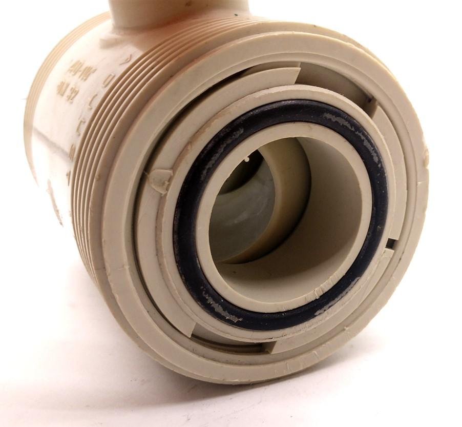 Used FIP PN 10 40-1 1/4" DN 32 Ball Valve, Polypropylene, 1/4 Turn T Handle
