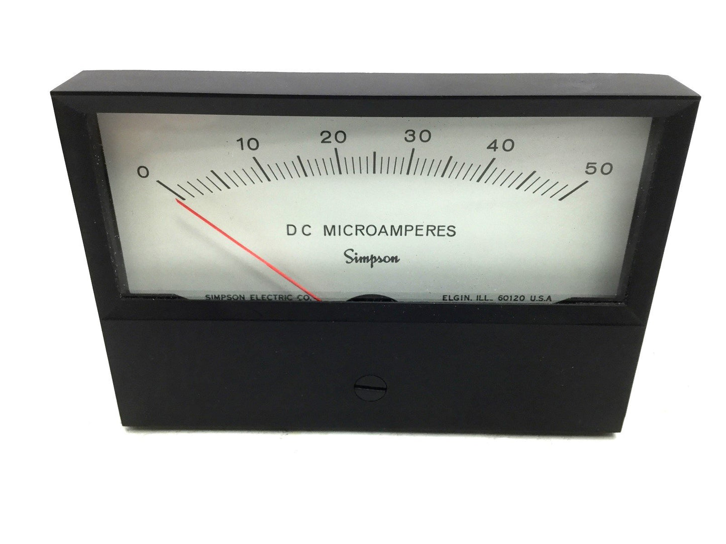 New Simpson 15015 Analog Panel Meter 0-50 DC Microamperes SK525-447-3