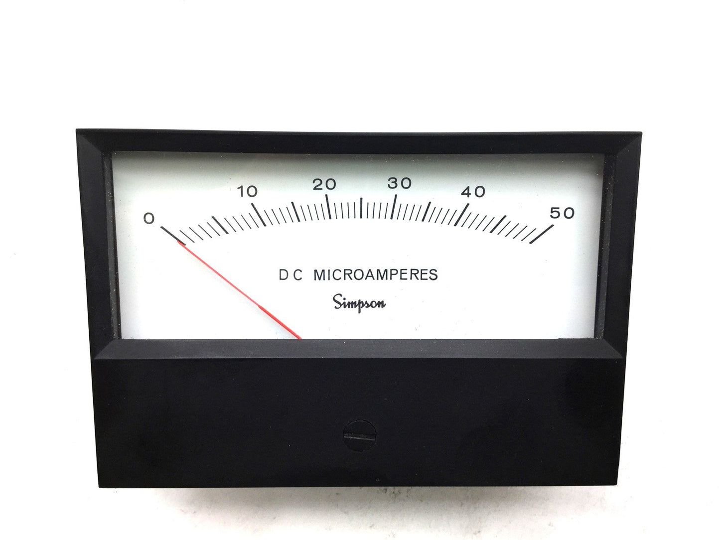New Simpson 15015 Analog Panel Meter 0-50 DC Microamperes SK525-447-3