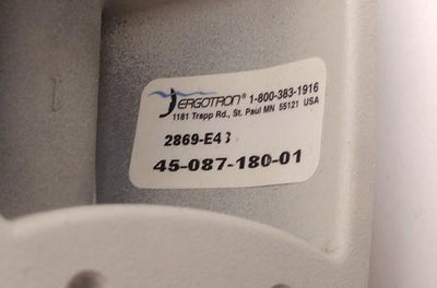 Used Ergotron 45-087-180-01 Flat Panel Monitor Arm Vertical Wall Mount 14", VESA 75mm