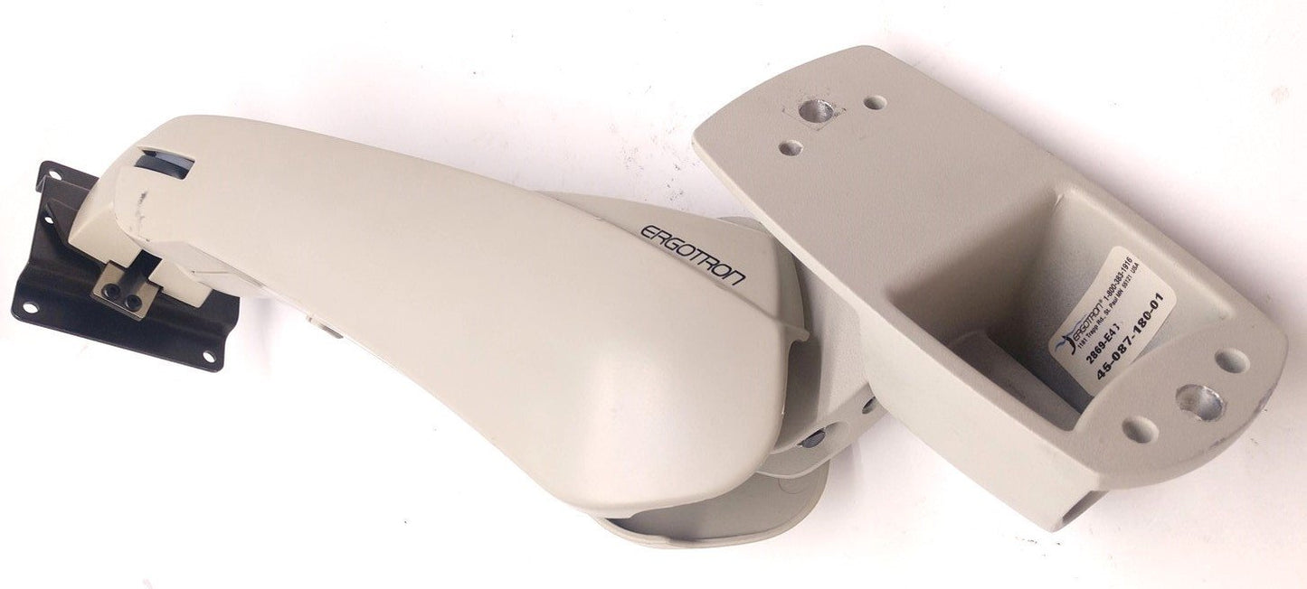 Used Ergotron 45-087-180-01 Flat Panel Monitor Arm Vertical Wall Mount 14", VESA 75mm