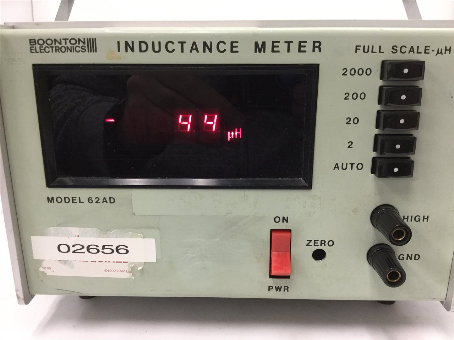 Used Boonton Electronics 62AD Inductance Meter, Full Scale Range: 2/20/200/2000µH