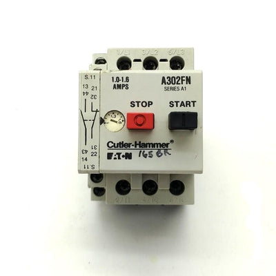Used Cutler Hammer A302FN Motor Starter, 3-Pole, 600VAC, w/C320MSC3 Auxiliary Contact