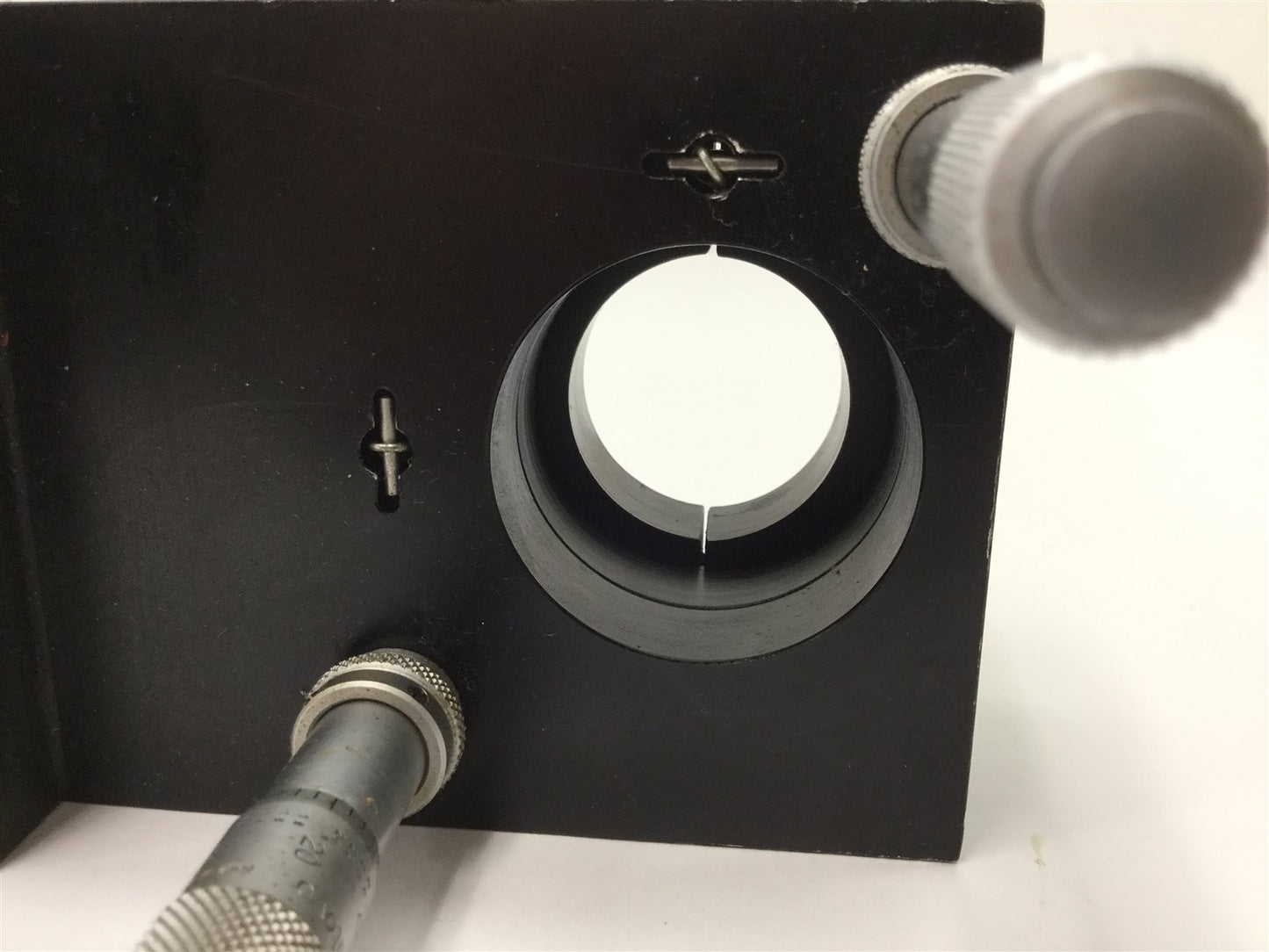 Used Adjustable Laser Turning Mirror Holder, With 2x Mitutoyo Micrometers 0.5" Stroke