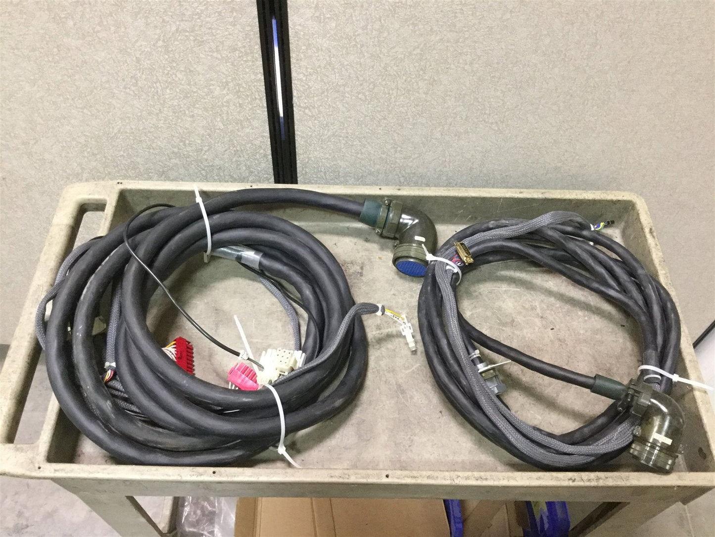 Used Kawasaki JS005 Robot Arm Power and Feedback Cables 50979-1572L05 50979-1573L05
