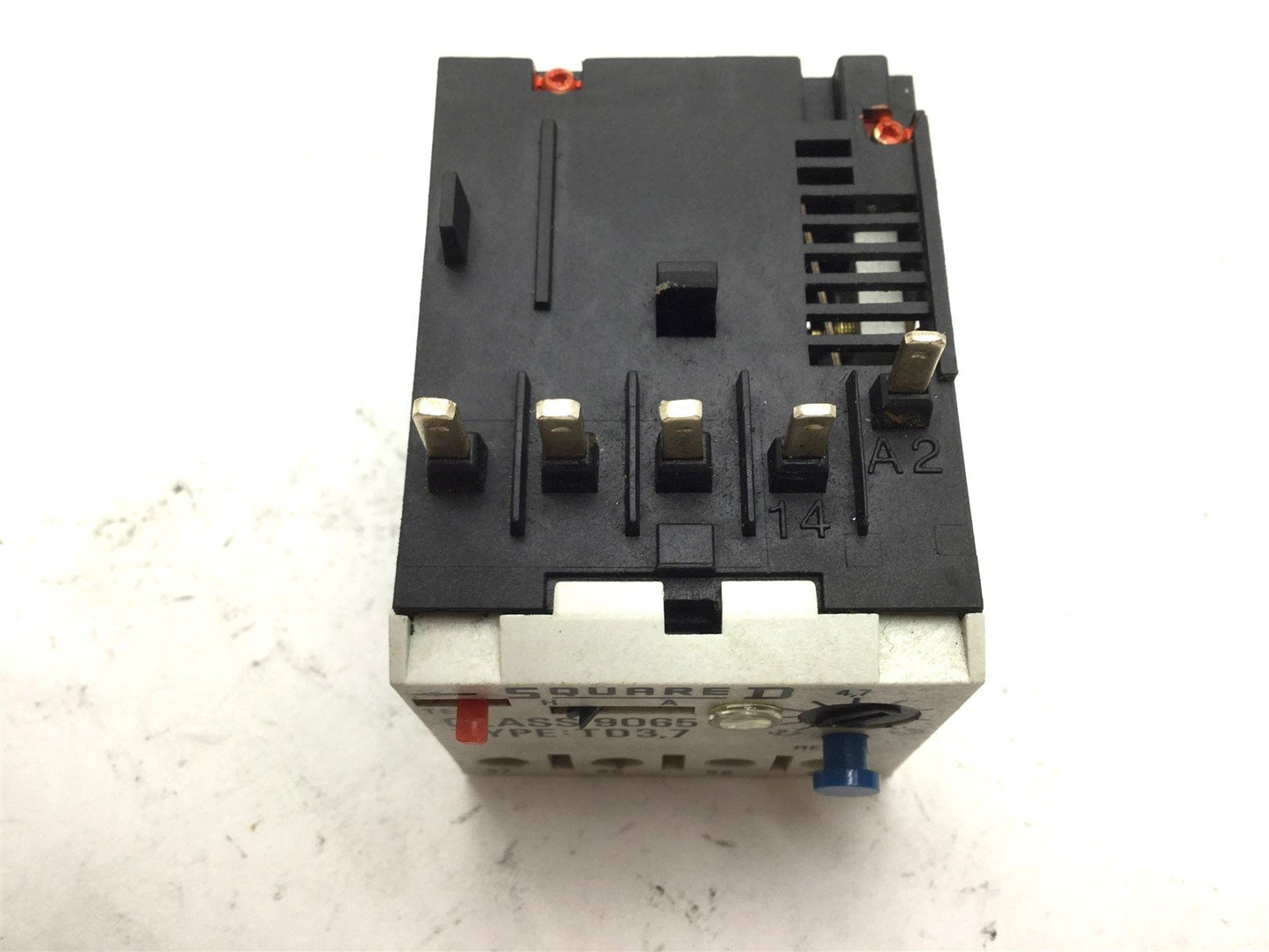 Used Square D TD3,7 Overload Relay, Amperage Range: 3.7-5.5A, Contacts: 240-600VAC