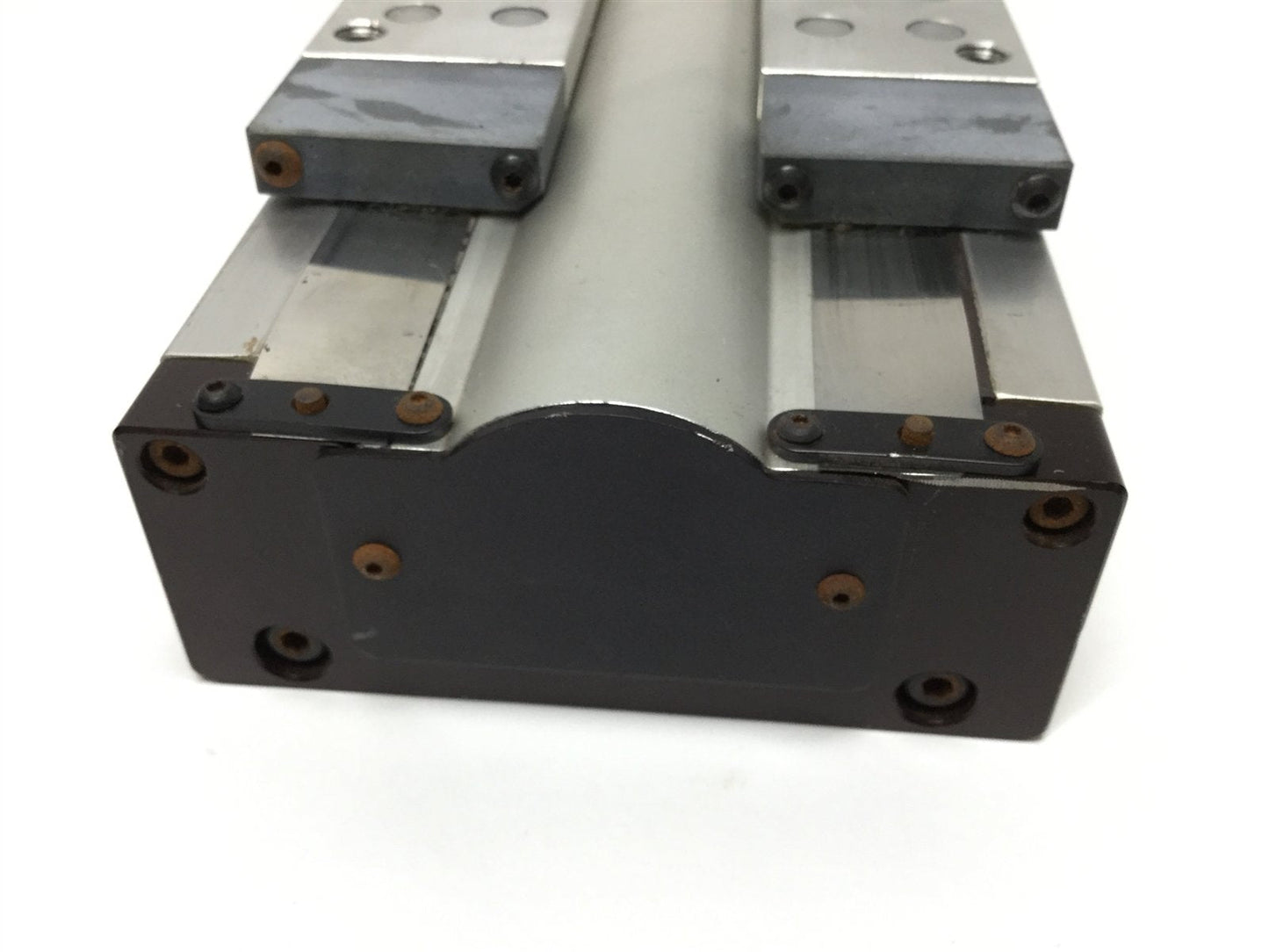 Used Parker 404100XRMSD3H3L2 Linear Actuator Positioner Stage Table, 100mm Travel