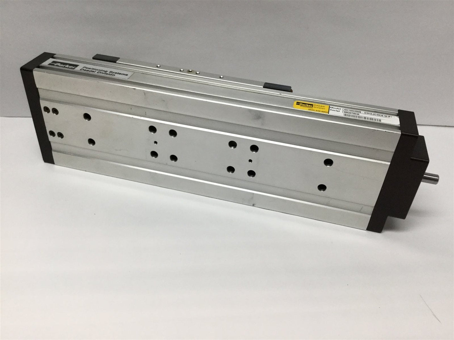 Used Parker 404100XRMSD3H3L2 Linear Actuator Positioner Stage Table, 100mm Travel