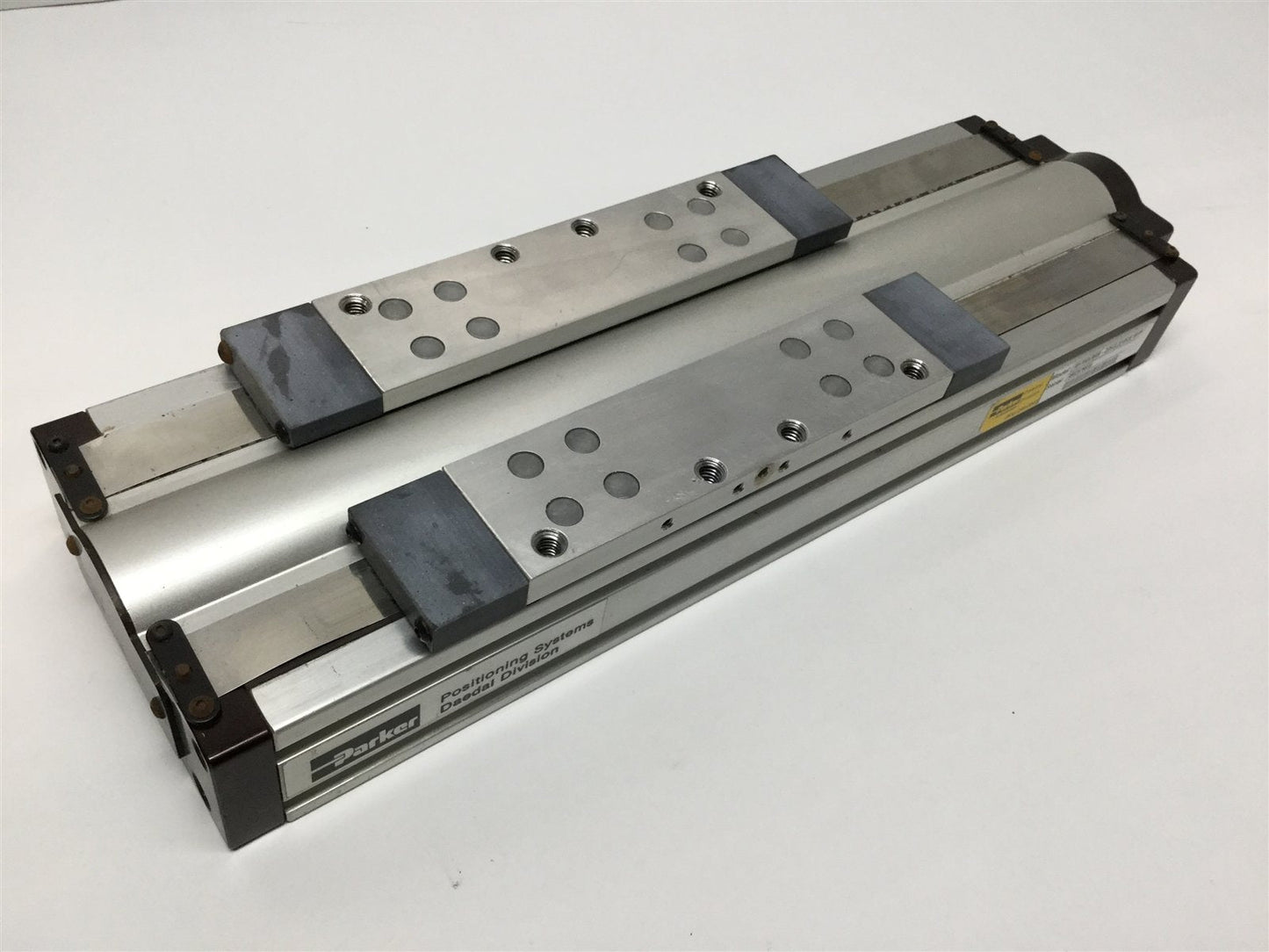 Used Parker 404100XRMSD3H3L2 Linear Actuator Positioner Stage Table, 100mm Travel