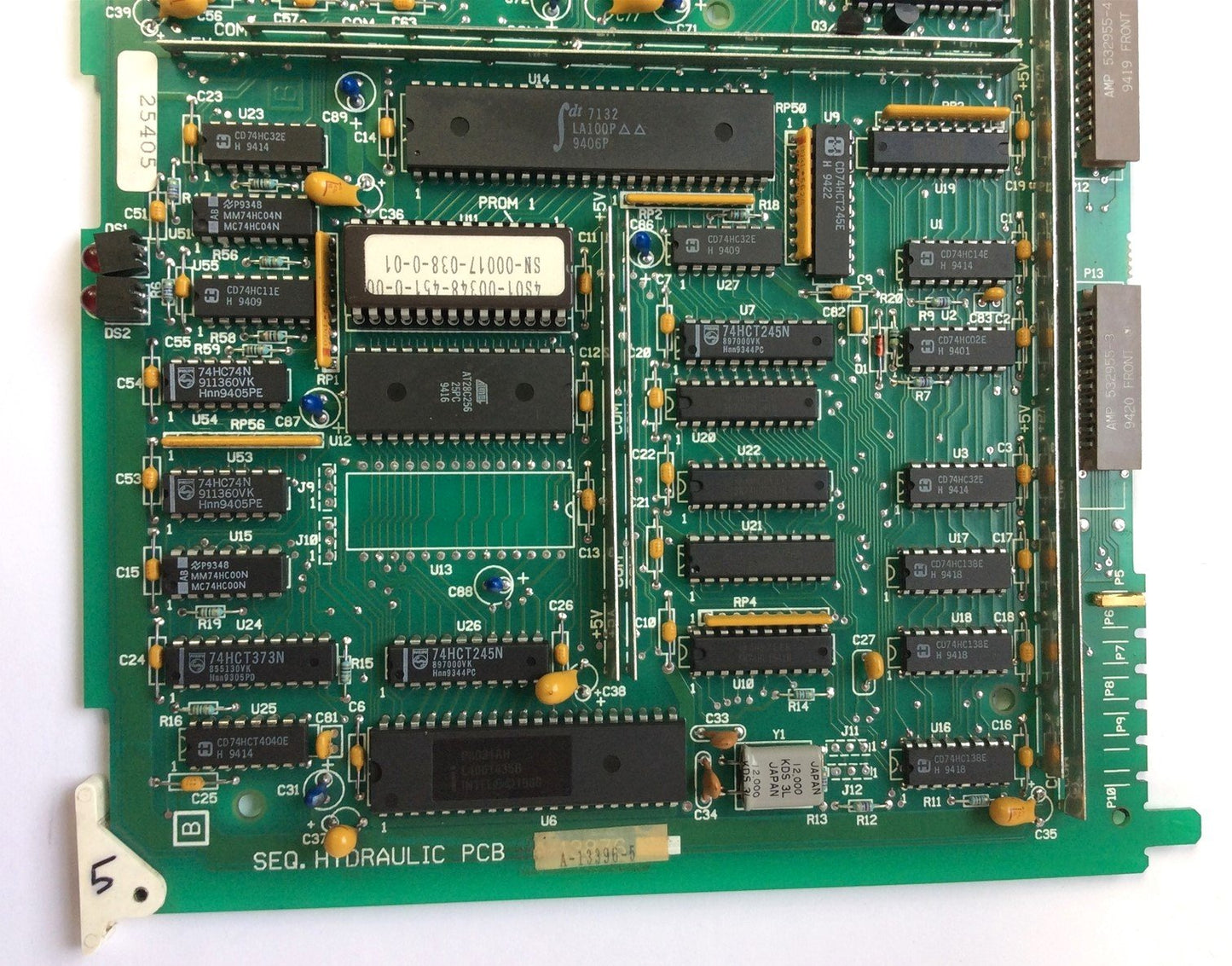 Used Barber Colman Maco A-13396-5 Sequence Seq. Hydraulic PCB PC Board A133965