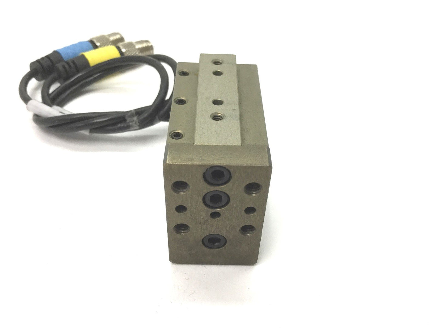 Used Destaco MPS-1-1 Mini Roller Bearing Dual-V Rail Thruster Air Slide, 0.5" Stroke
