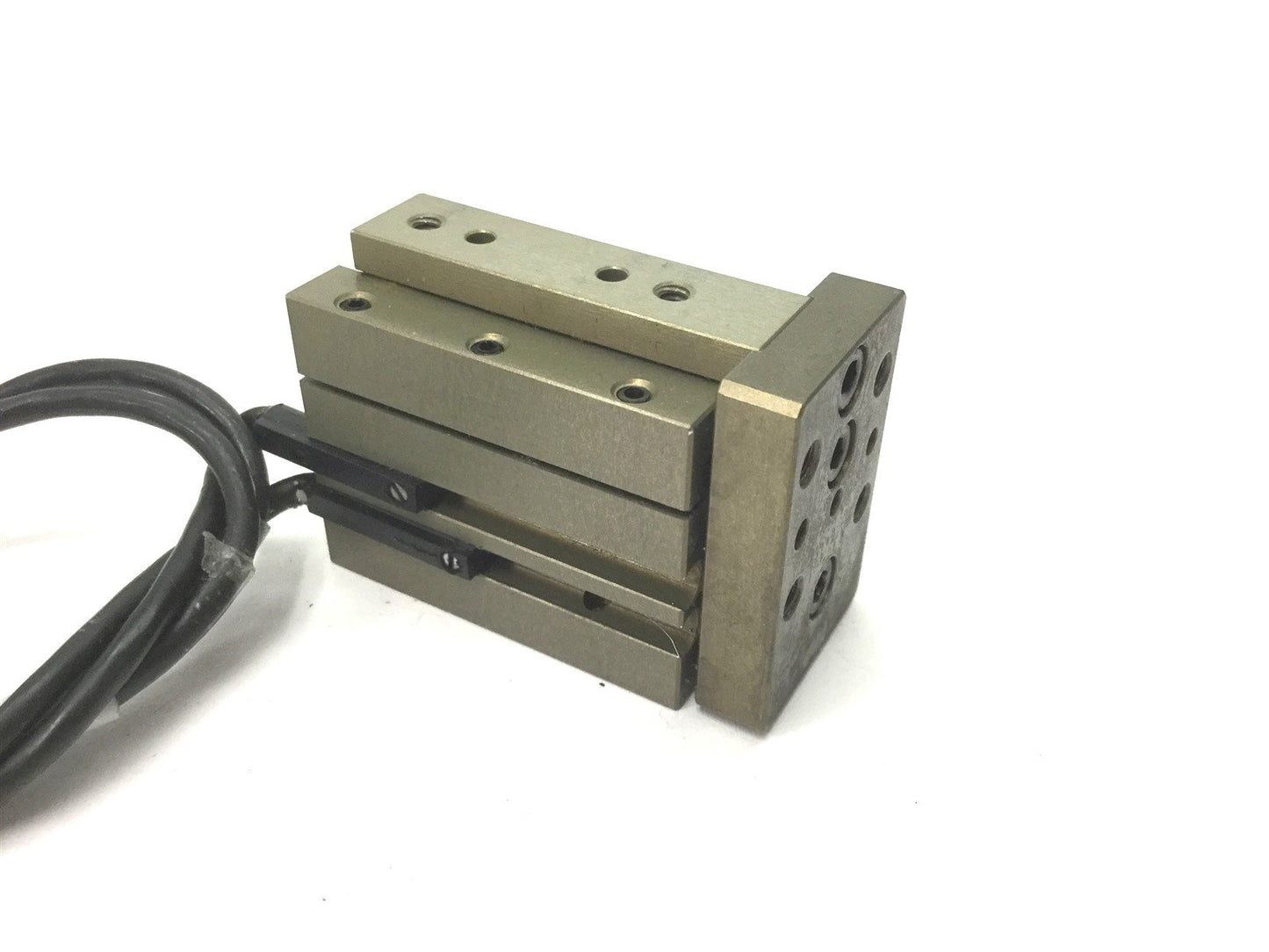 Used Destaco MPS-1-1 Mini Roller Bearing Dual-V Rail Thruster Air Slide, 0.5" Stroke