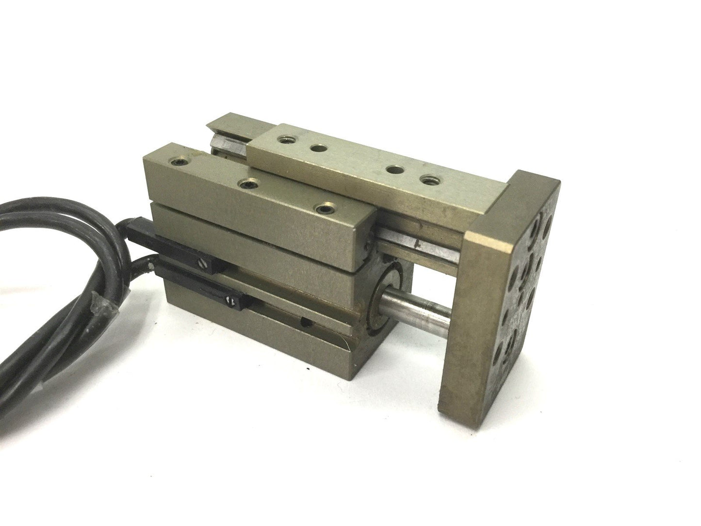 Used Destaco MPS-1-1 Mini Roller Bearing Dual-V Rail Thruster Air Slide, 0.5" Stroke