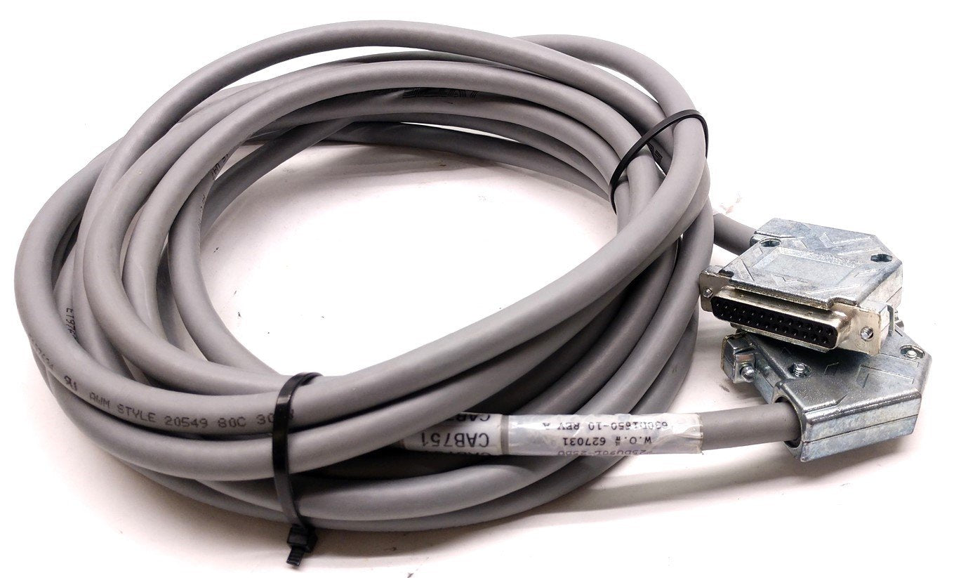 Used Aerotech 630D1650-50 Configured Brushless Feedback Cable, 25 Pin, Length: 20'